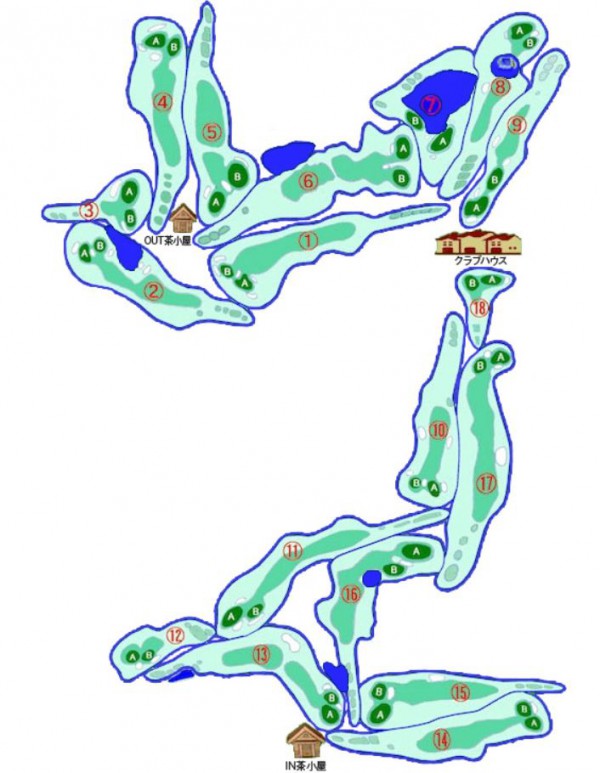 熊本南カントリークラブ全体図